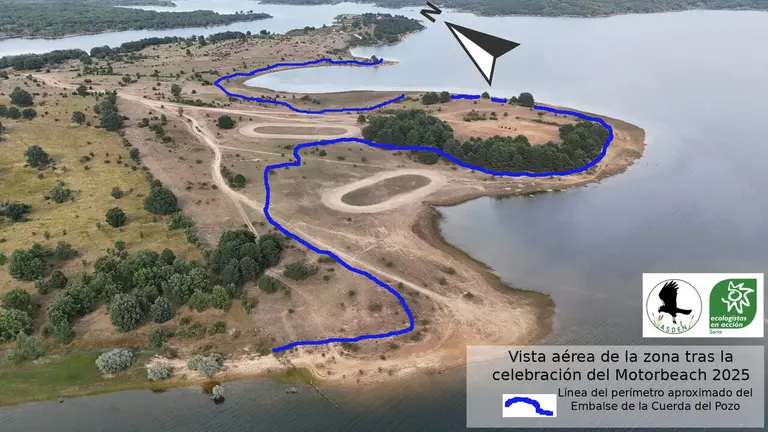 vista aerea motorbeach limite embalse