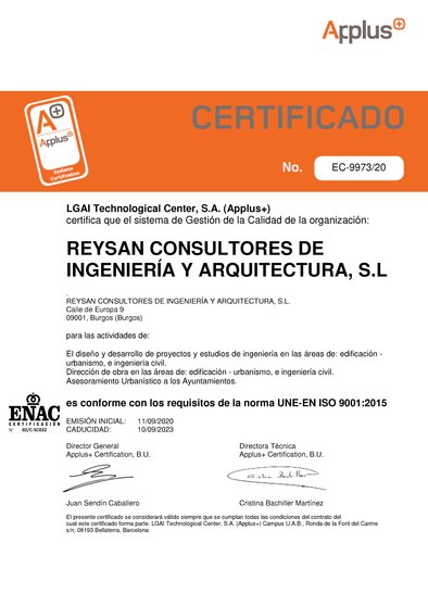 Certificado ISO 9001: 2015