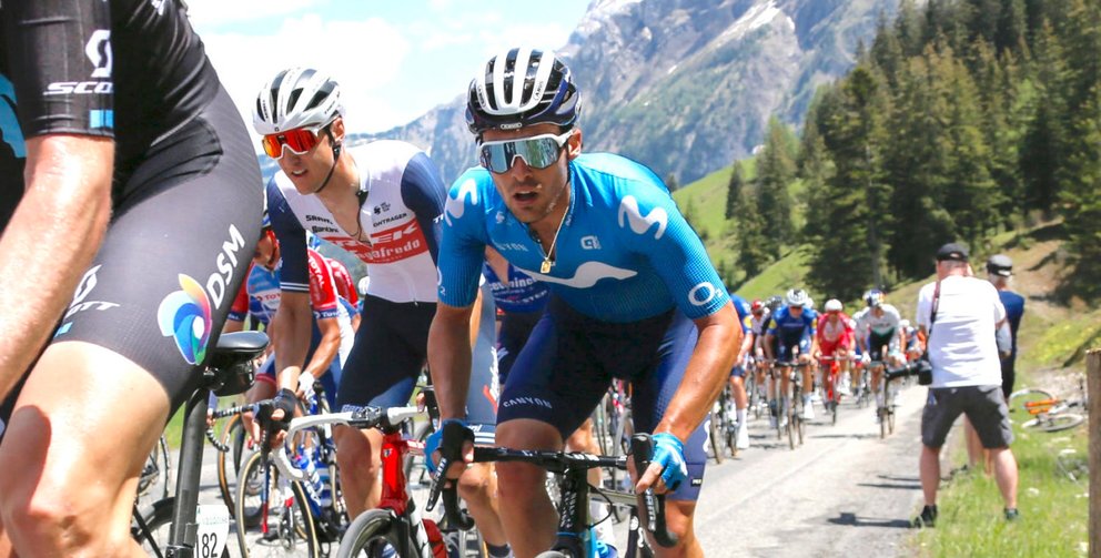 Tour de Suisse 2021 - 85th Edition - 5th stage Gstaad - Leukerbad 175,2 km - 10/06/2021 - Gonzalo Serrano (ESP - Movistar Team) - photo Heinz Zwicky/BettiniPhoto©2021