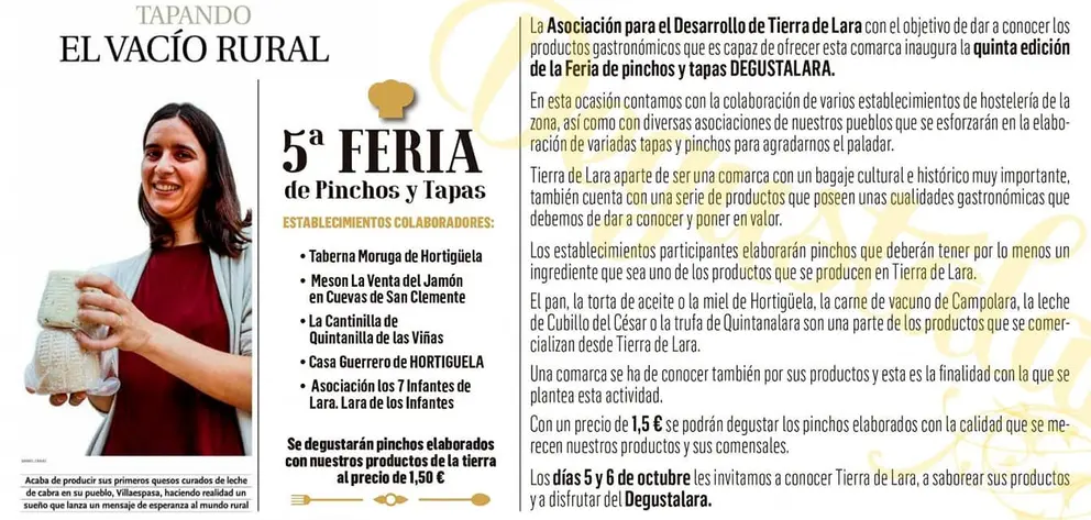 TIERRA DE LARA Y FERIA DE PINCHOS Y TAPAS