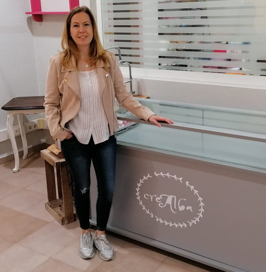 Alba Gáfate en su nueva tienda en Huerta de Rey