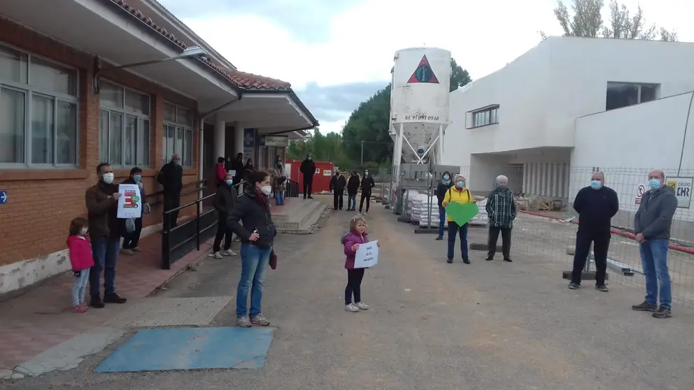 Concentración en el centro de salud de Salas