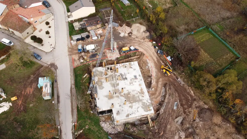 Estado de las obras del nuevo hotel en Muriel Viejo. Fotografía: Fernando Marina