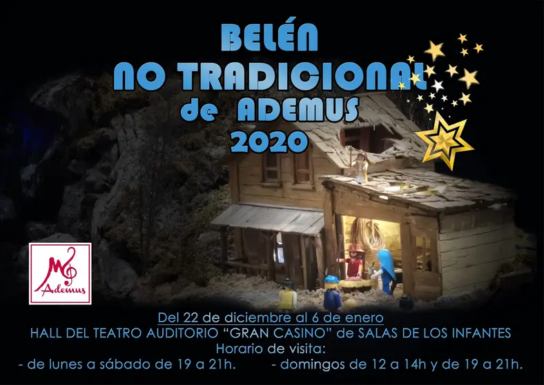 Cartel del belén no tradicional de Ademus