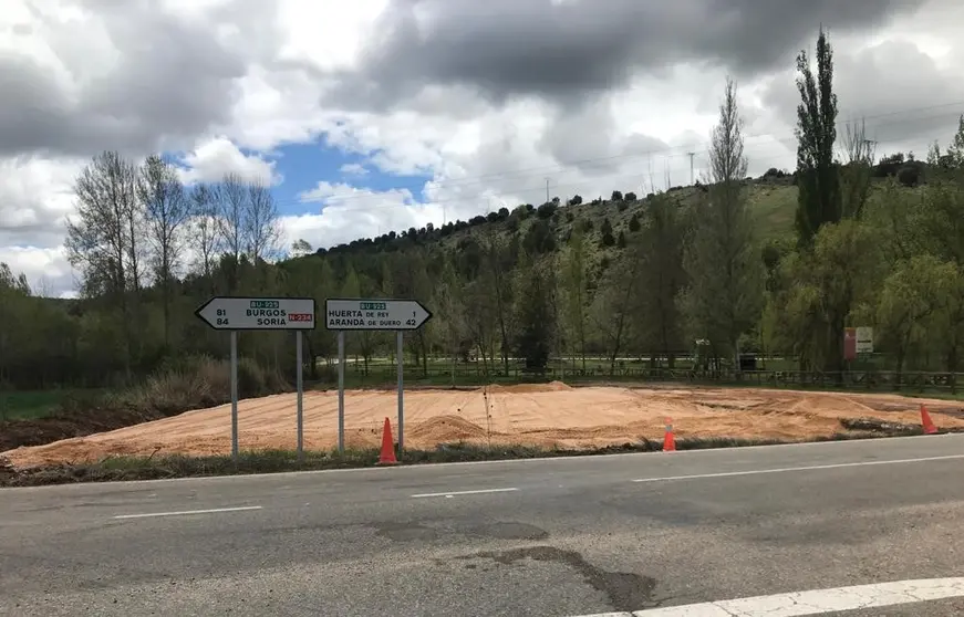 Vista de la ubicación del Área de Autocaravanas de Huerta de Rey