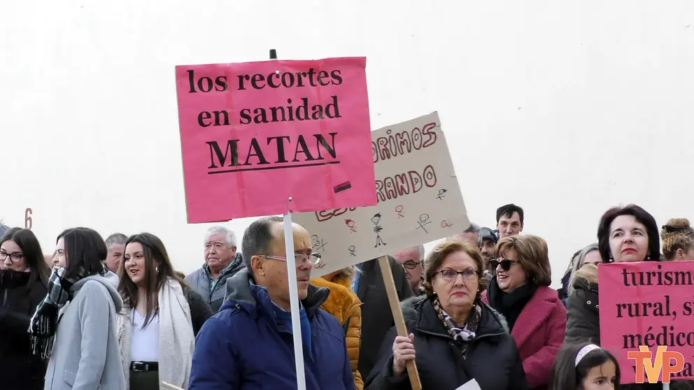 Concentración el pasado año 2020 en Regumiel de la Sierra. Fotografía: Beatriz Montero