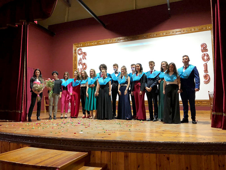 Graduación de los alumnos del IES Tierra de Alvargonzález de Quintanar en el año 2019. Fotografía: Diego Ramiro Neira