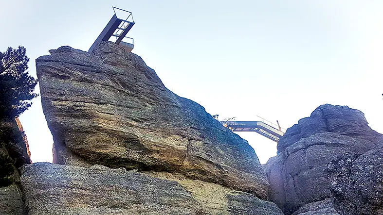 Estado de la instalación del mirador de Castroviejo