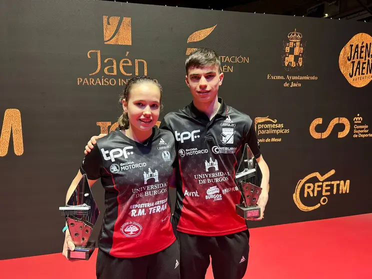 María y Daniel Berzosa tras proclamarse subcampeones de España