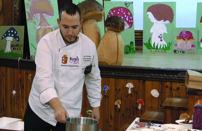 Luis Alberto durante una jornada gastronómica en Quintanar de la Sierra en 2021