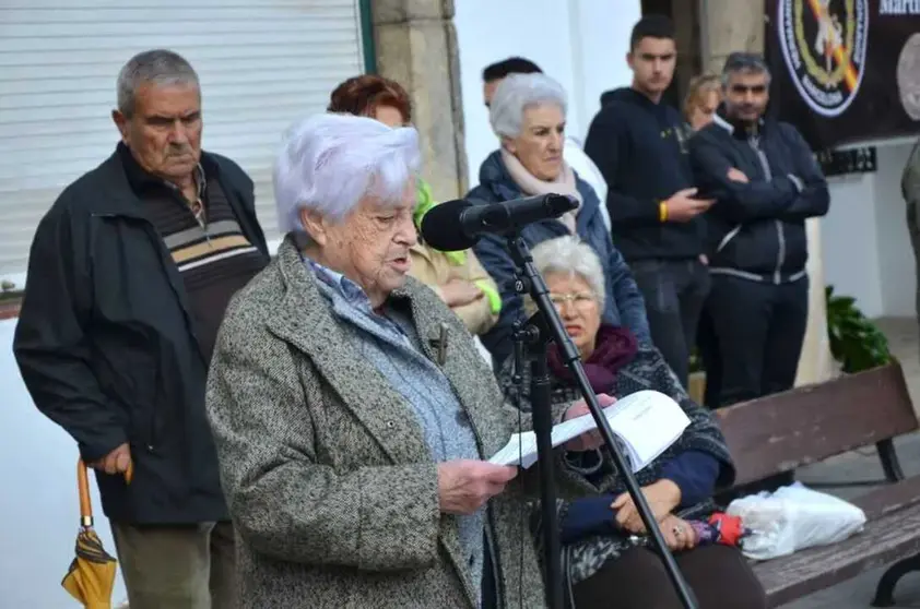 María Eugenia Yagüe Martínez, presidenta de la Fundación Yagüe, durante un acto realizado en San Leonardo de Yagüe