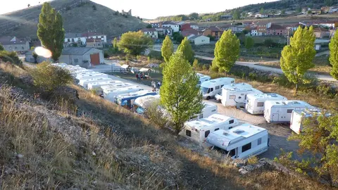Autocaravanas en Hontoria del Pinar. Fotografía: Lucio Cámara