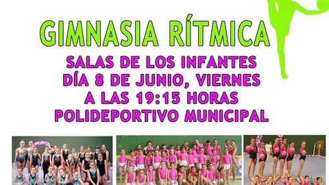 cartel EXHIBICION RITMICA EN SALAS 8 JUNIO
