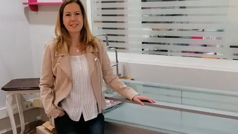 Alba Gárate en su nueva tienda