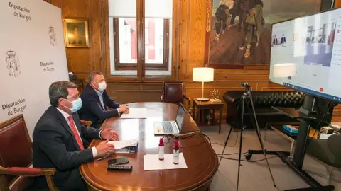Rueda de prensa Presidente y Vicepresidente de la diputación. César Rico y Lorenzo Rodríguez