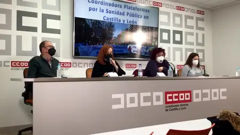 Rueda de prensa celebrada en la sede Comisiones Obreras de Castilla y León