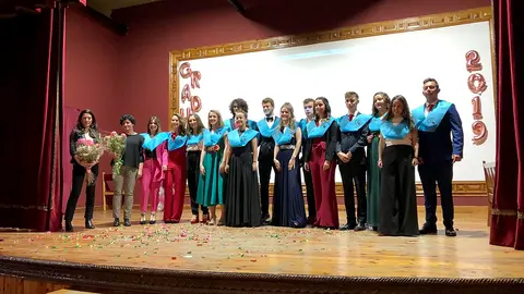 Graduación de los alumnos del IES Tierra de Alvargonzález de Quintanar en el año 2019. Fotografía: Diego Ramiro Neira
