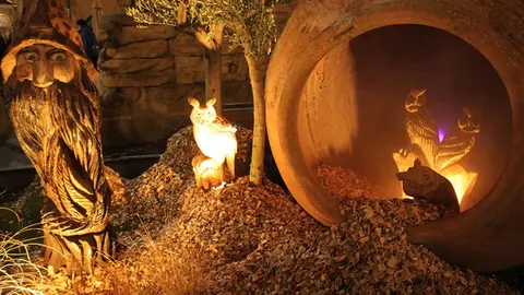 Figuras talladas en madera que conforman parte del belén de Soria.Ayto. de Soria