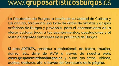 CARTEL WEB GRUPOS ARTISTICOS