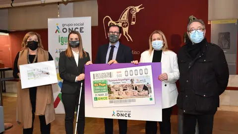 Presentación cupón ONCE 31 marzo con el Yacimiento de Tiermes