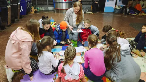 Niños ucranianos.