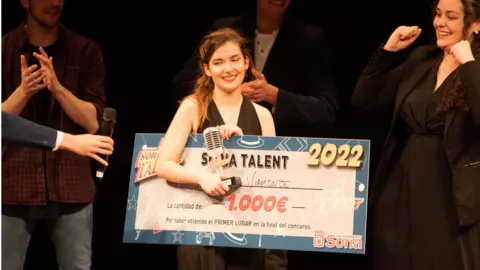 Ángela Viamonte al ganar Soria Talent 2022
