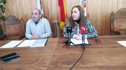 Virginia Barcones durante una visita a Covaleda el pasado Marzo