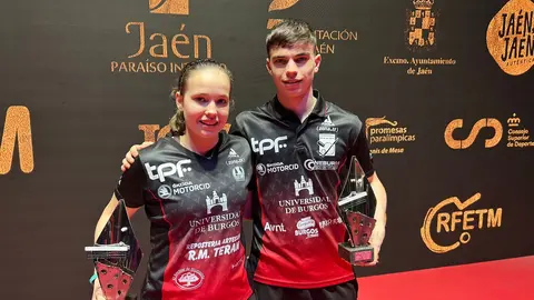 María y Daniel Berzosa tras proclamarse subcampeones de España