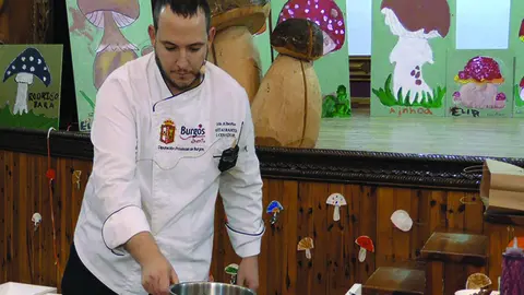 Luis Alberto durante una jornada gastronómica en Quintanar de la Sierra en 2021