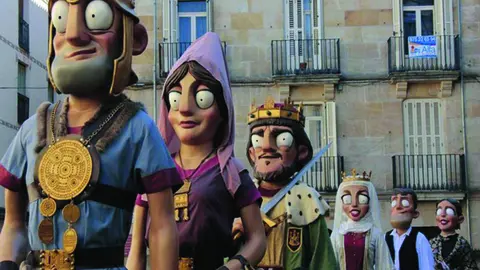 Los gigantes y cabezudos son uno de los actos más arraigados de las Fiestas de San Saturio