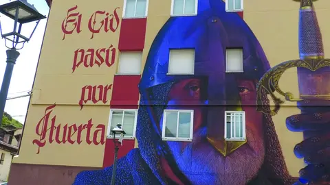 Mural recientemente pintado por Cristhian Sasa en Huerta de Rey
