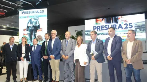 Ponentes en la presentación de la Feria Presura de 2025 realizada en Asturias en contra de la despoblación rural