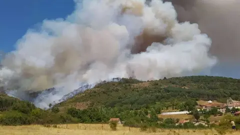 Humo del incendio registrado en Monterrubio en el verano del 2024