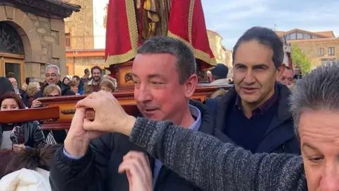 Luis siempre estuvo muy activo en los actos festivos de su Quintanar natal