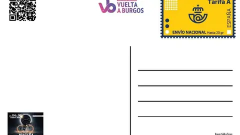 Detalle de la tarjeta conmemorativa de Correos emitida con ocasi&oacute;n de la cuarenta y ocho edici&oacute;n de la Vuelta