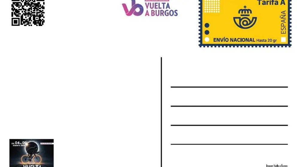 Detalle de la tarjeta conmemorativa de Correos emitida con ocasi&oacute;n de la cuarenta y ocho edici&oacute;n de la Vuelta