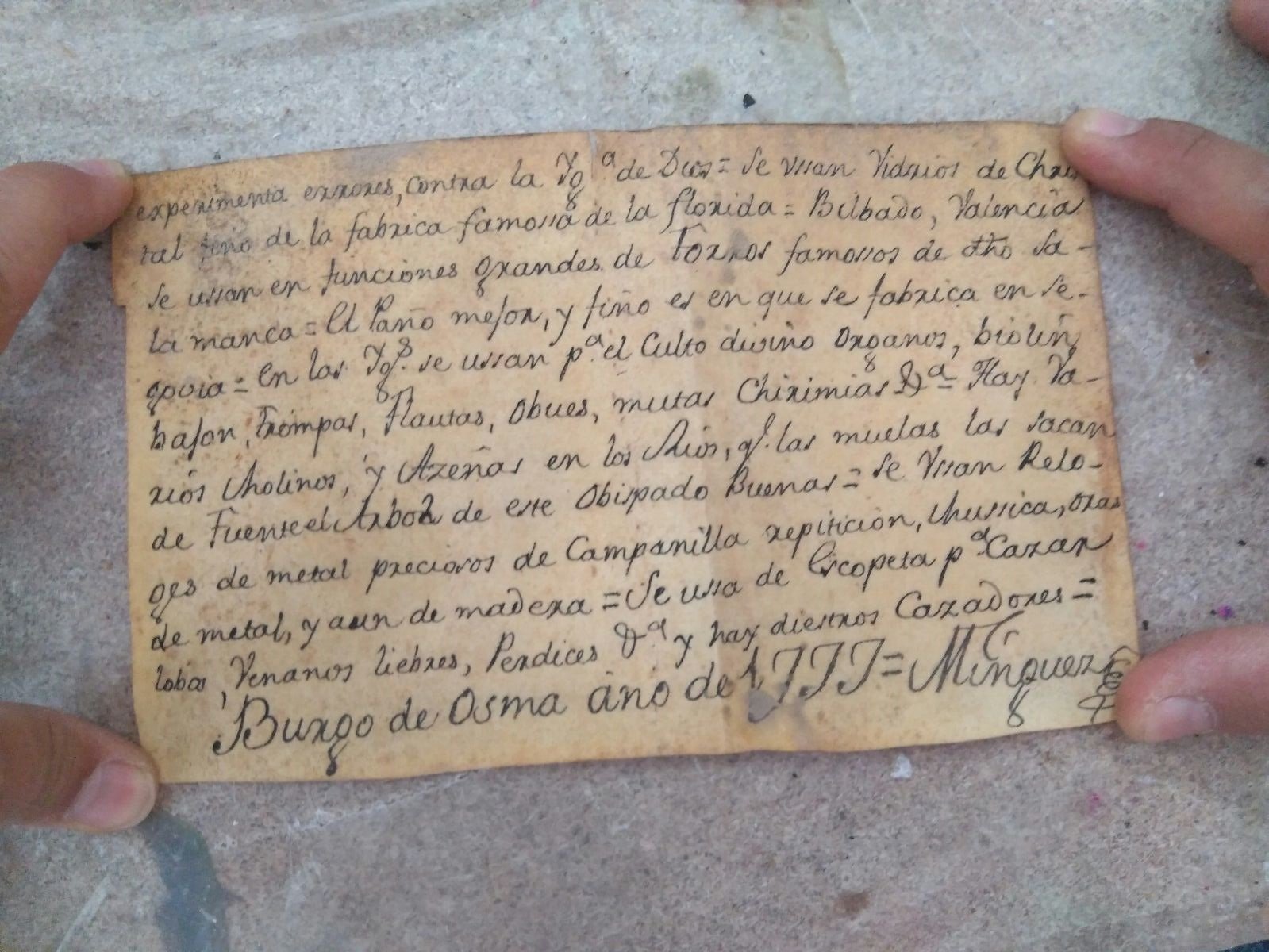 Documento dentro del Cristo Misere-4