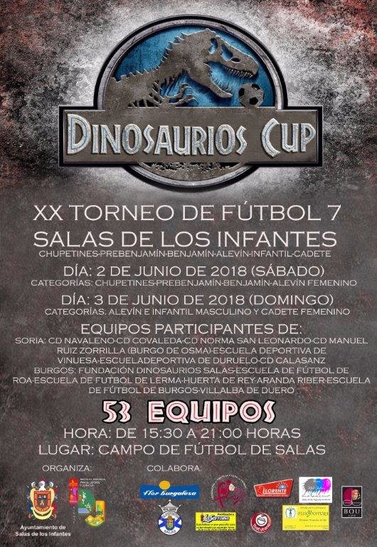 cartel VERDADERO DINOSAURIOS CUP 2018