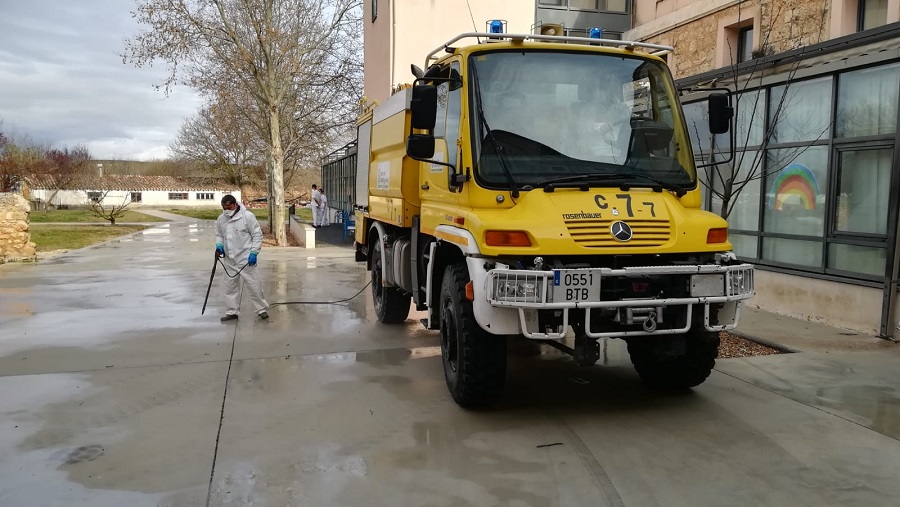 Motobomba del ST de Medio Ambiente. El Burgo de Osma 6-4-20