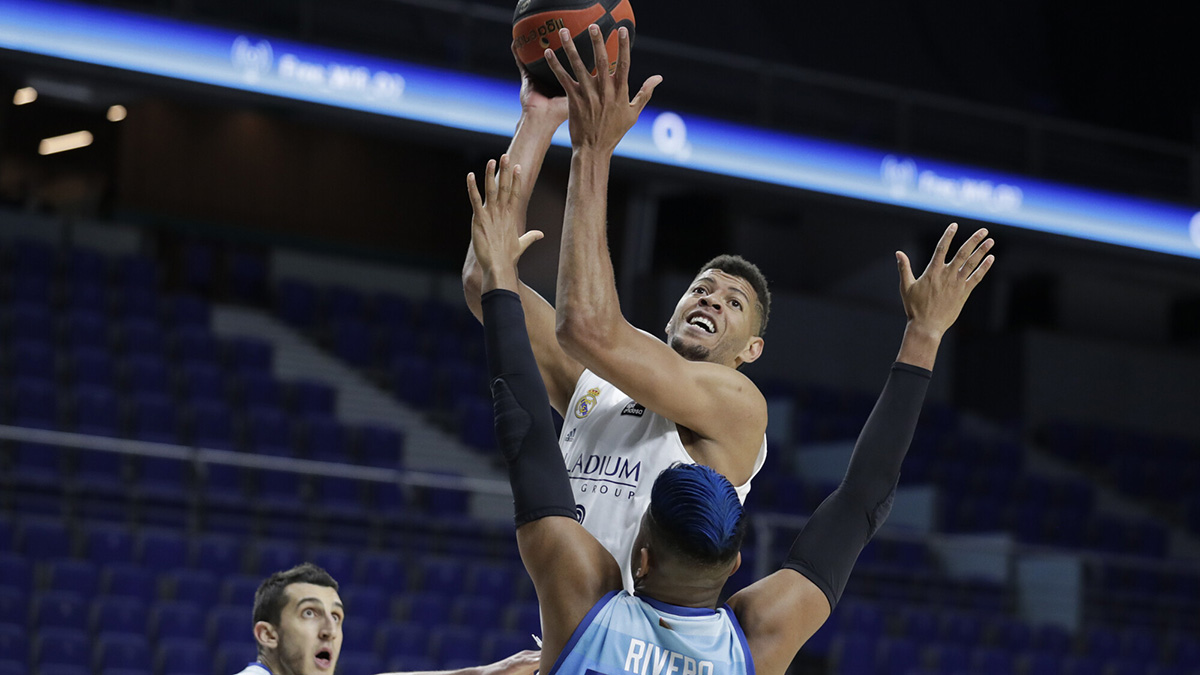 2021 02 27 MADRID. BALONCESTO 20 21 PARTIDO CORRESPONDIENTE A LA JORNADA 24 DE LA LIGA ENDESA QUE ENFRENTA AL REAL MADRID Y AL SAN PABLO BURGOS EN EL WIZINK CENTER.FOTO: VICTOR CARRETERO/REALMADRID.COM