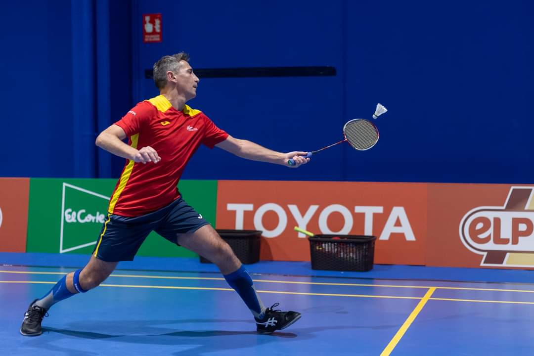 Jose Carlos en un instante del partido de individual