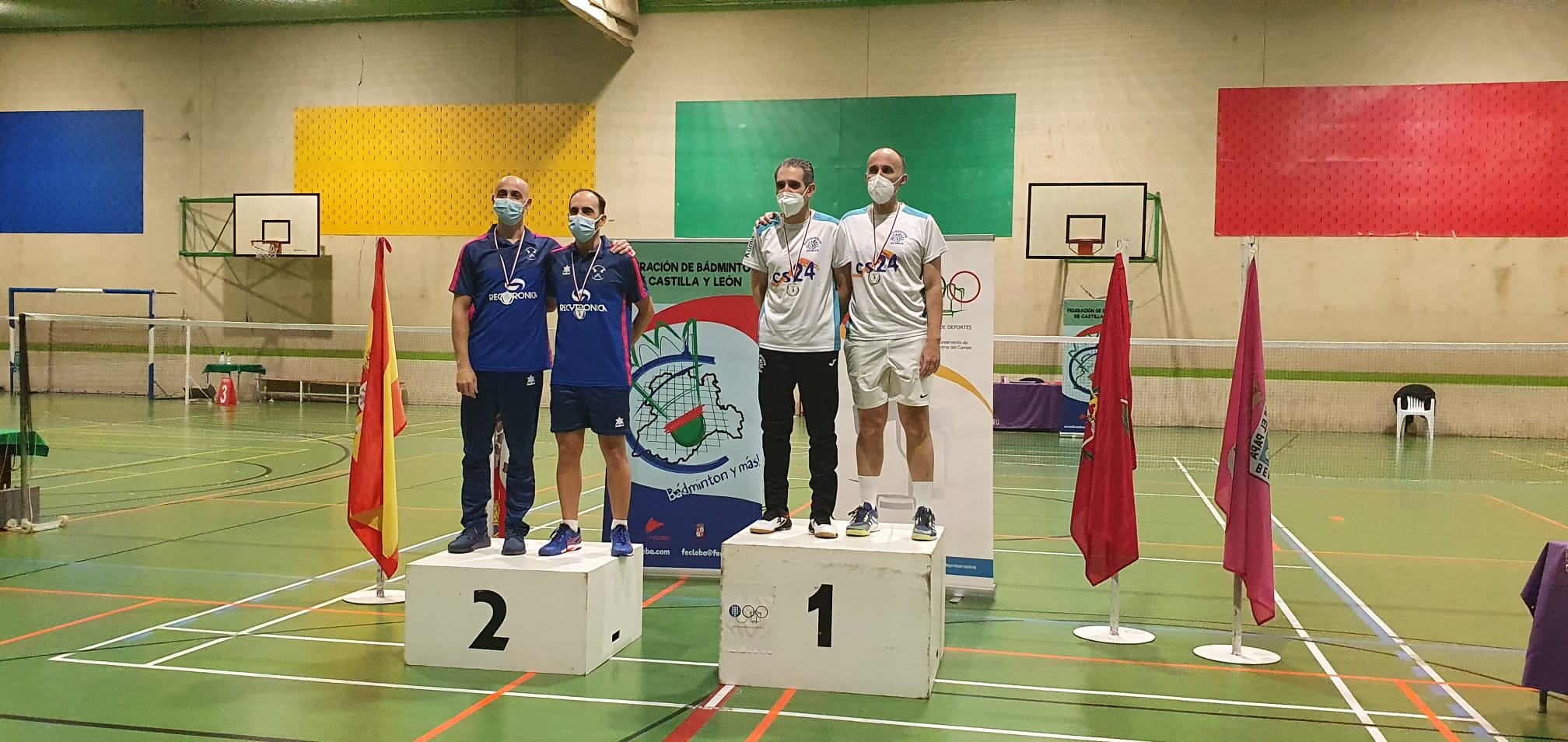 Manuel Acero y Santiago Martínez en el podium del doble masculino