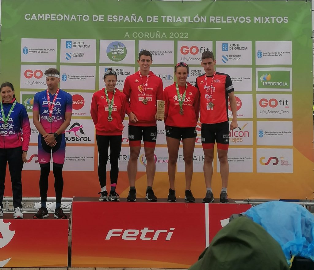 Marina-Muñoz-Alfonso-Izquierdo-María-Barceló-y-Jaime-Izquierdo-campeones-en-el-relevo-mixto-de-tercera-división.-1024x883