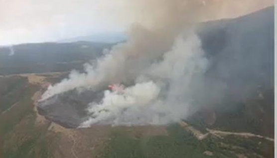 Estabilizado el incendio en la masa forestal de Pineda de la Sierra, declarado de nivel 1 por la Junta