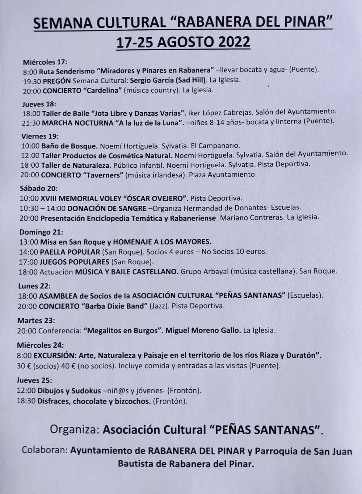 SEMANA CUTLURAL RABANERA