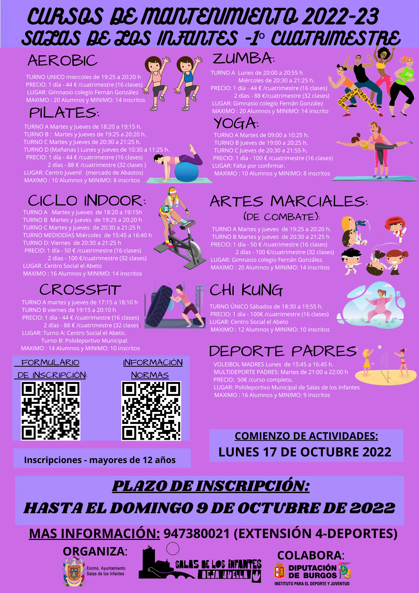 Cartel 1º cuatrimestre cursos mantenimiento 2022-2023 VALIDO