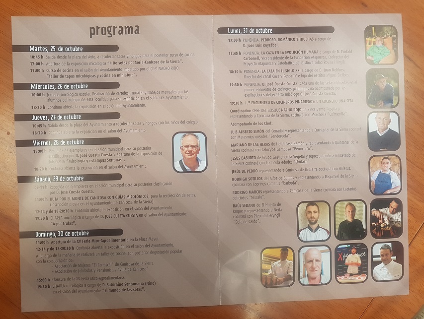 Programa Jornadas Micológicas Canicosa