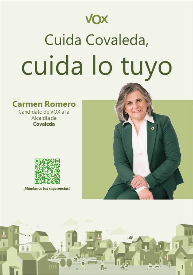 Cartel VOX en Covaleda