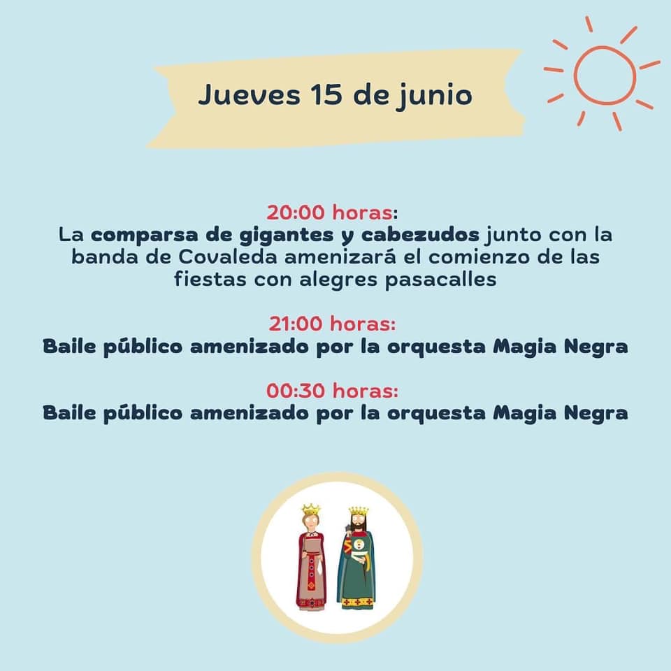 ACTOS DEL JUEVES 15 EN COVALEDA