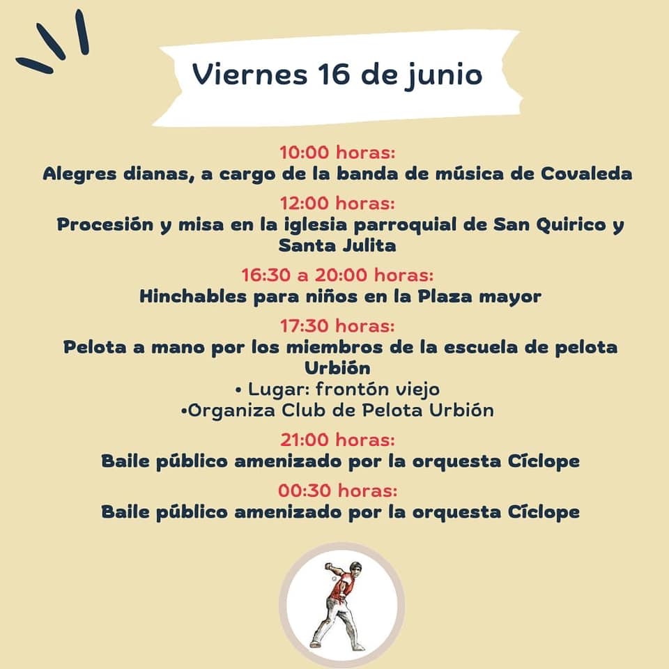 ACTOS DEL VIERNES 16 EN COVALEDA